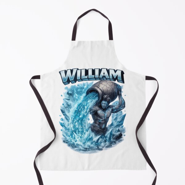 Item preview, William Aquarius – Zodiac Water Bearer Fantasy Name Art designed and sold by AlexLineArt.