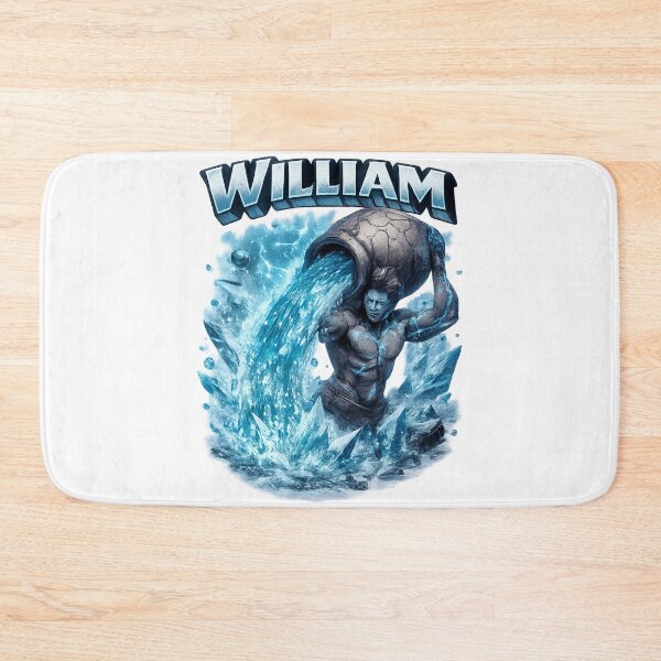 Item preview, William Aquarius – Zodiac Water Bearer Fantasy Name Art designed and sold by AlexLineArt.