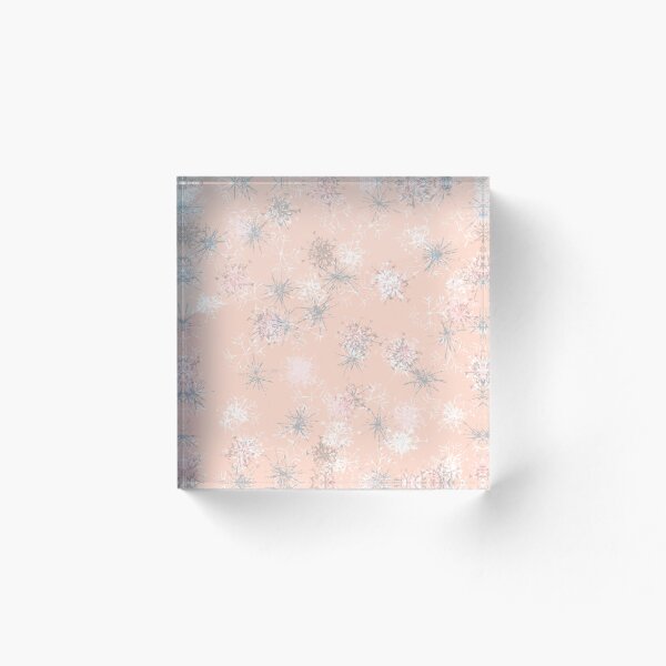 Item preview, Pale Pink Snowflake beautiful winter wonderland holiday print designed and sold by Sunflowerstudio1.