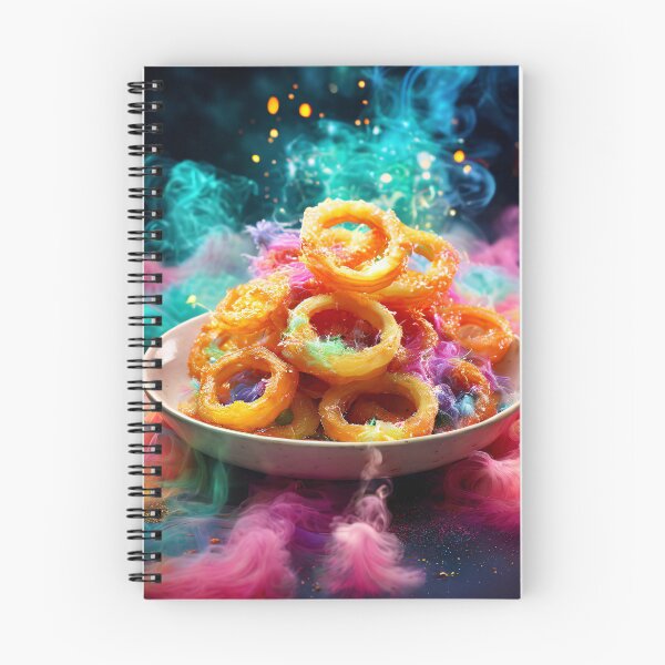 Item preview, Onion rings presented on an imaginative colored background designed and sold by Mianku | Für das Leben.
