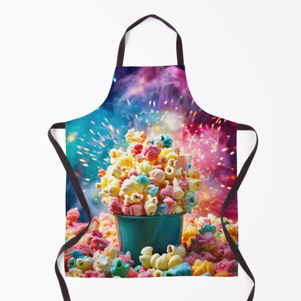 Item preview, A colorful popcorn spectacle in front of sparkling fireworks. designed and sold by Mianku | Für das Leben.