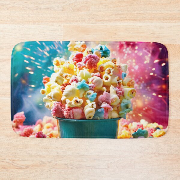 Item preview, A colorful popcorn spectacle in front of sparkling fireworks. designed and sold by Mianku | Für das Leben.