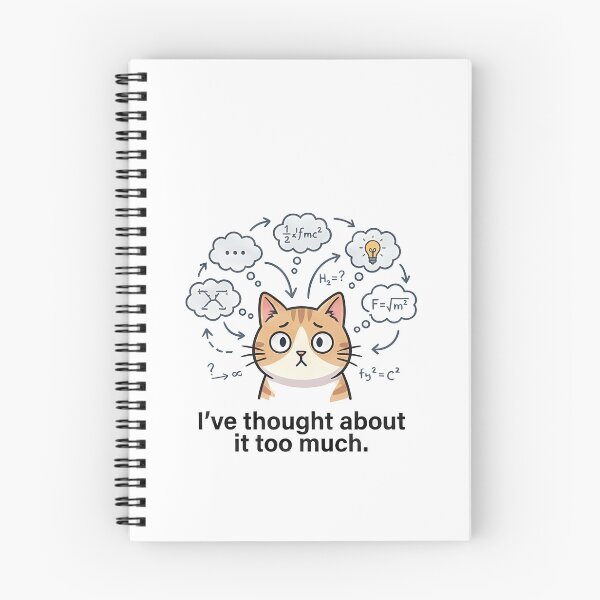 Item preview, Funny Overthinking Cat Math Science designed and sold by k3rstman1.