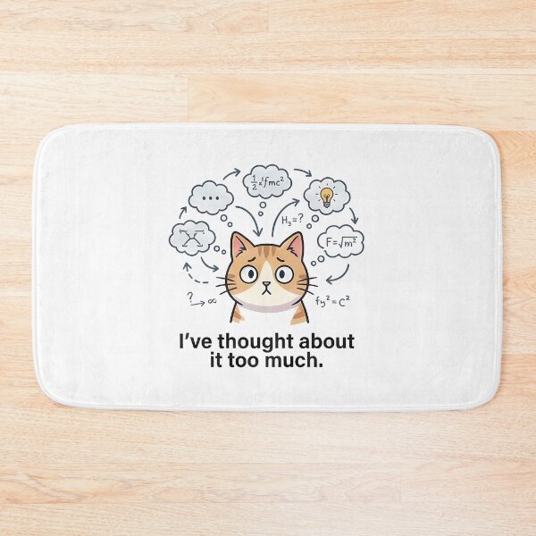 Item preview, Funny Overthinking Cat Math Science designed and sold by k3rstman1.