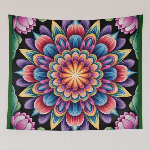 Item preview, A vibrant spiritual mandala  intricate geometric patterns. designed and sold by Lilashakti ⭐️ ⭐️ ⭐️ ⭐️ ⭐️.