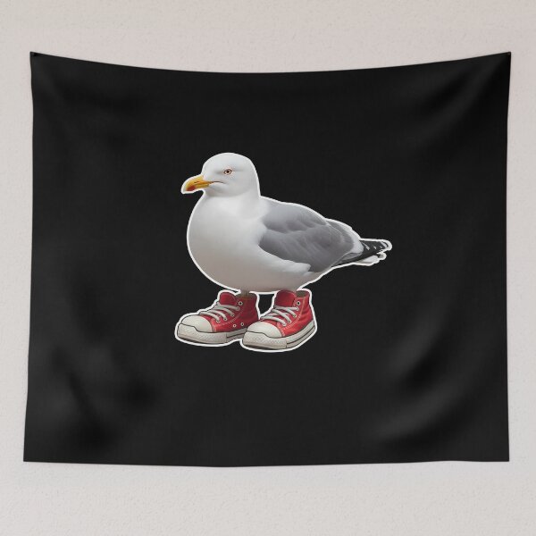 Item preview, Seagull Wearing Red Sneakers Funny Bird Beach designed and sold by k3rstman1.