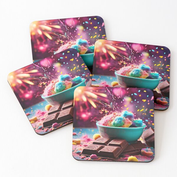 Item preview, Colorful ice cream, chocolate and a confetti explosion designed and sold by Mianku | Für das Leben.