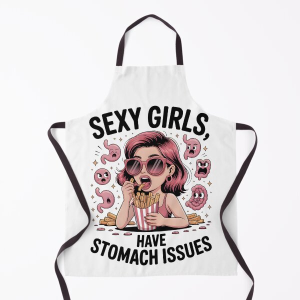 Item preview, Hot Girls Have Tummy Issues – Funny IBS & Digestive Humor Design designed and sold by Millsoft.