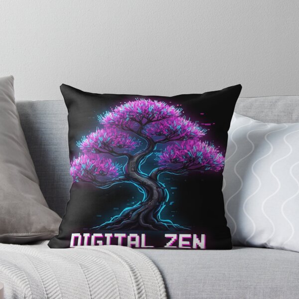 Item preview, Digital Zen – Cyberpunk Bonsai Neon Tree designed and sold by JanRizz.
