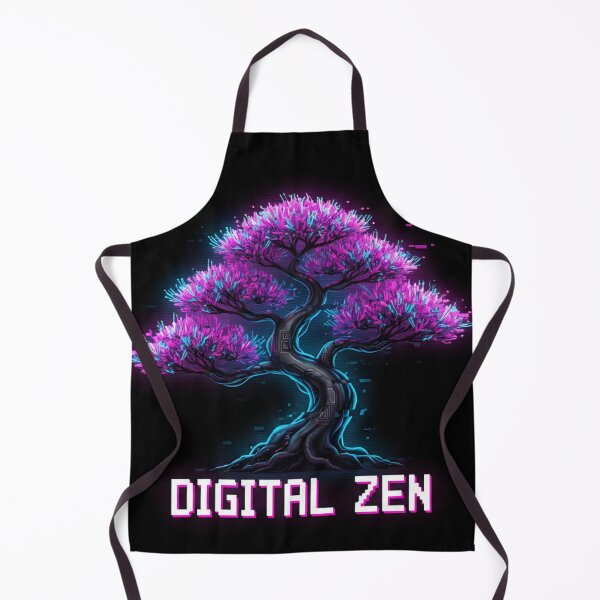 Item preview, Digital Zen – Cyberpunk Bonsai Neon Tree designed and sold by JanRizz.