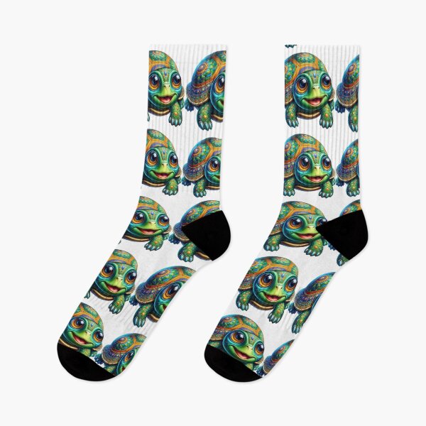 Item preview, Cute Colorful Turtle Illustration, Kawaii Tortoise Art, Fun Animal Design for Stickers, Kids Products & Gifts designed and sold by Mido tee art shop.