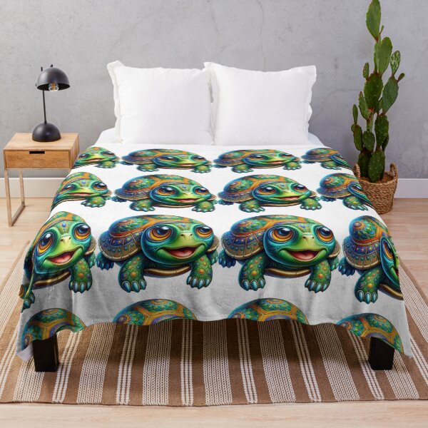 Item preview, Cute Colorful Turtle Illustration, Kawaii Tortoise Art, Fun Animal Design for Stickers, Kids Products & Gifts designed and sold by Mido tee art shop.