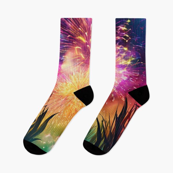 Item preview, Fireworks over a field in the dark designed and sold by Mianku | Für das Leben.