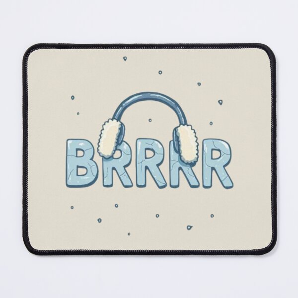 Item preview, BRRRR Frozen Winter Typography with Cute Earmuffs designed and sold by RokaWorld.