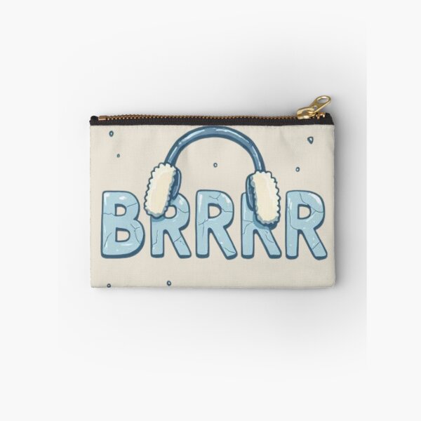 Item preview, BRRRR Frozen Winter Typography with Cute Earmuffs designed and sold by RokaWorld.