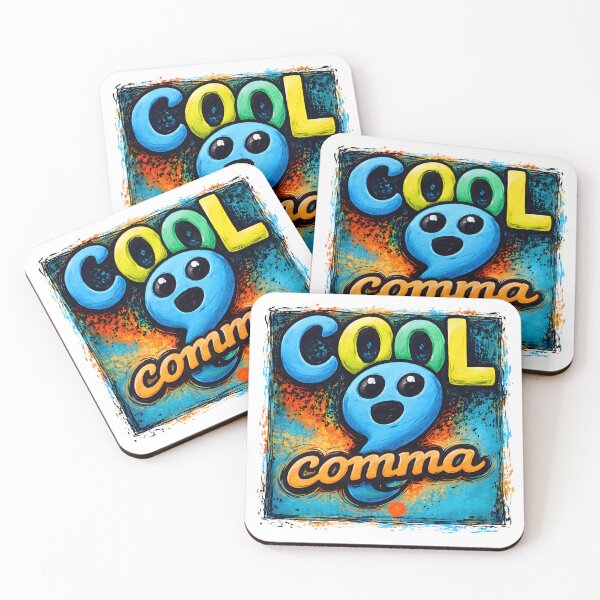 Item preview, Cool Comma – Cute Typography Character Illustration designed and sold by AtotheTwoDesign.