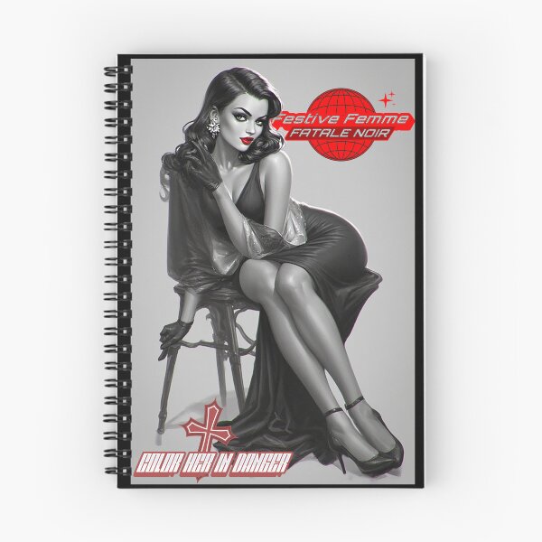 Item preview, Festive Femme Fatale Noir – Color Her in Danger designed and sold by Mark Mentzer.