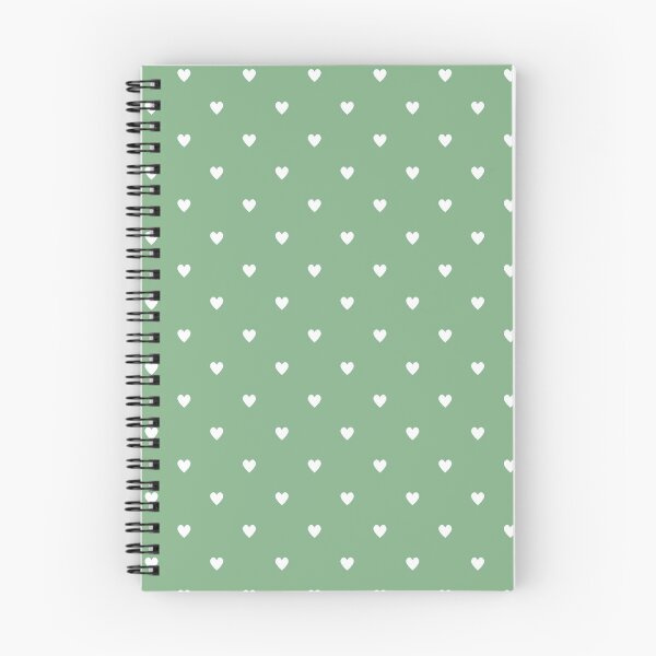 Item preview, White heart pattern on a green background designed and sold by snoWorkshop.