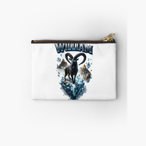 Item preview, William Capricorn – Zodiac Mountain Power Fantasy Name Art designed and sold by AlexLineArt.
