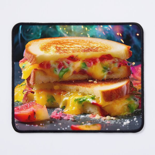 Item preview, Cheese sandwich with vegetables and a cloud of smoke designed and sold by Mianku | Für das Leben.