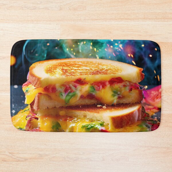 Item preview, Cheese sandwich with vegetables and a cloud of smoke designed and sold by Mianku | Für das Leben.