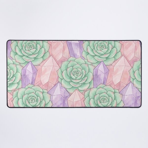 Item preview, Pastel Crystals & Succulents - Boho Terrarium Pattern designed and sold by SavinMercantile.