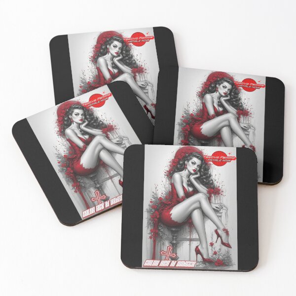 Item preview, Festive Femme Fatale Noir – Color Her in Danger designed and sold by Mark Mentzer.