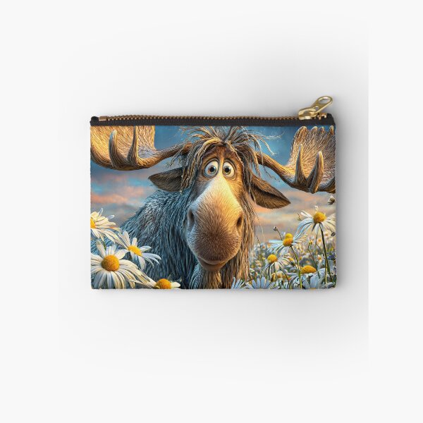 Item preview, Whimsical Moose Surrounded by Cheerful Daisies designed and sold by Artessie.