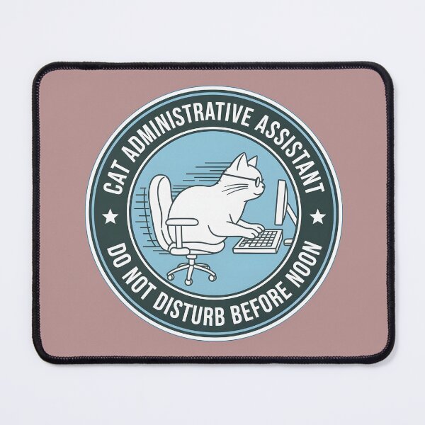 Item preview, "Cat Administrative Assistant" Funny Corporate Humor Office Cat Seal Art designed and sold by InkWeaveShop.