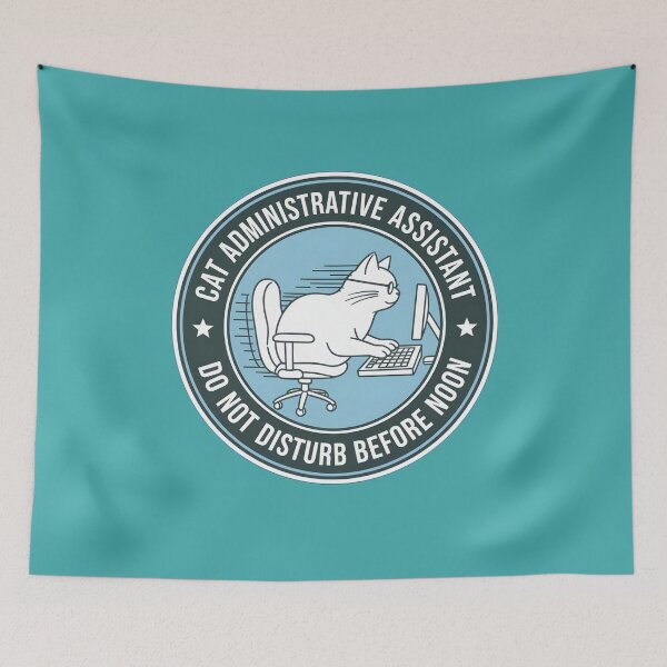 Item preview, "Cat Administrative Assistant" Funny Corporate Humor Office Cat Seal Art designed and sold by InkWeaveShop.