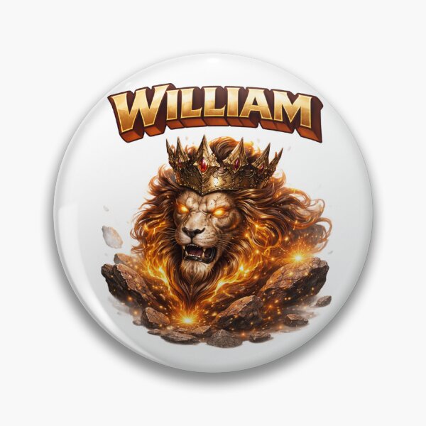 Item preview, William Leo – Zodiac Lion King Fantasy Name Art designed and sold by AlexLineArt.