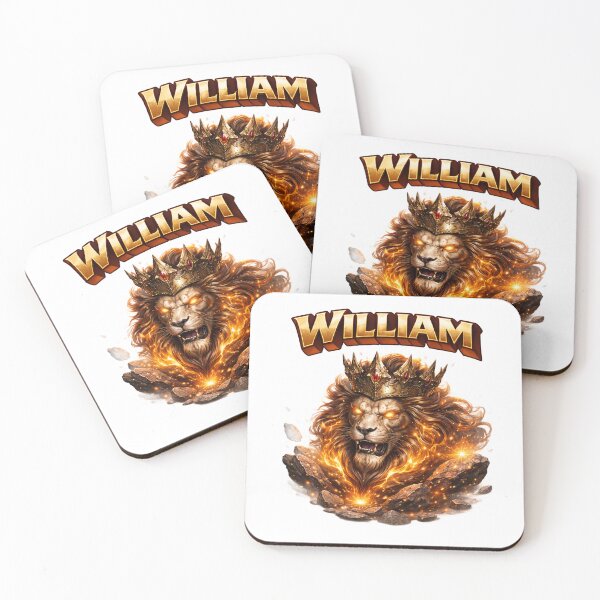 Item preview, William Leo – Zodiac Lion King Fantasy Name Art designed and sold by AlexLineArt.