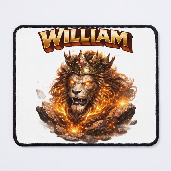 Item preview, William Leo – Zodiac Lion King Fantasy Name Art designed and sold by AlexLineArt.