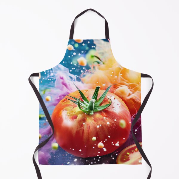 Item preview, Tomato in a burst of color on a dark background designed and sold by Mianku | Für das Leben.