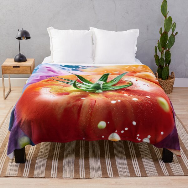 Item preview, Tomato in a burst of color on a dark background designed and sold by Mianku | Für das Leben.
