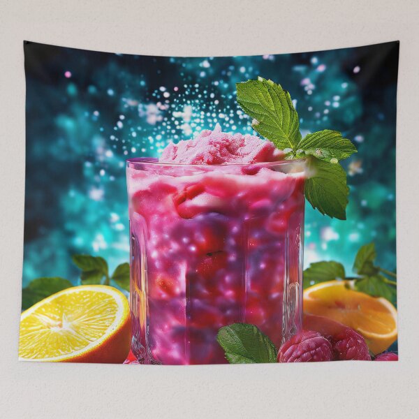 Item preview, Berry smoothie with fresh mint and lemon designed and sold by Mianku | Für das Leben.