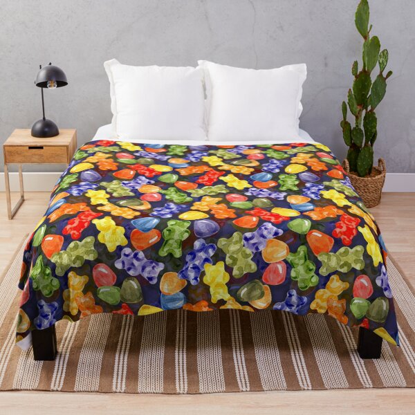 Item preview, Rainbow Gummy Bears in Watercolor Pattern designed and sold by andrebalest.art.