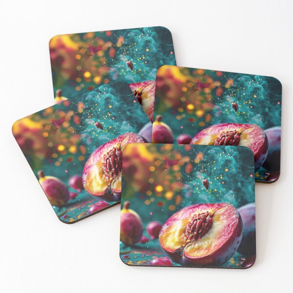 Item preview, Exploding peaches: Colorful fruit splendor in motion designed and sold by Mianku | Für das Leben.