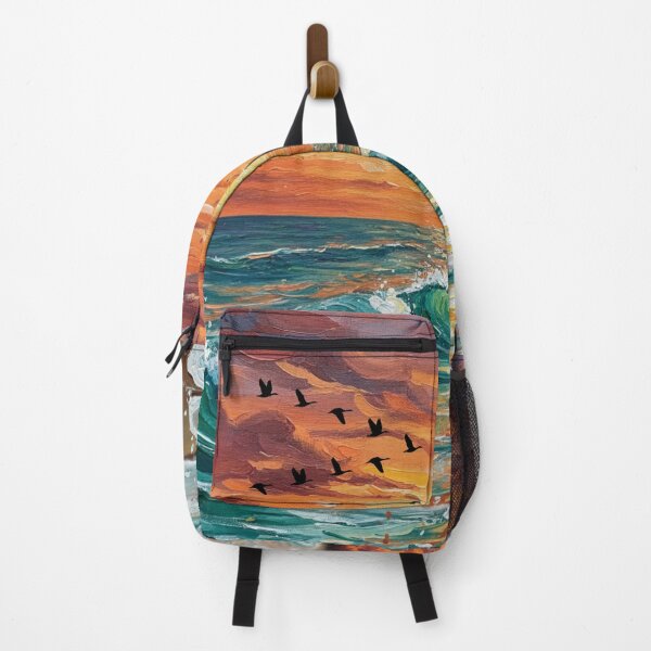 Item preview, Vibrant Tropical Sunset Beach - Impasto Oil Painting Style designed and sold by Fateh-Kro ⭐⭐⭐⭐⭐.