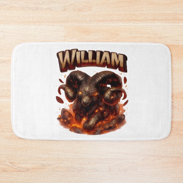 Item preview, William Aries – Zodiac Fire Ram Fantasy Name Art designed and sold by AlexLineArt.