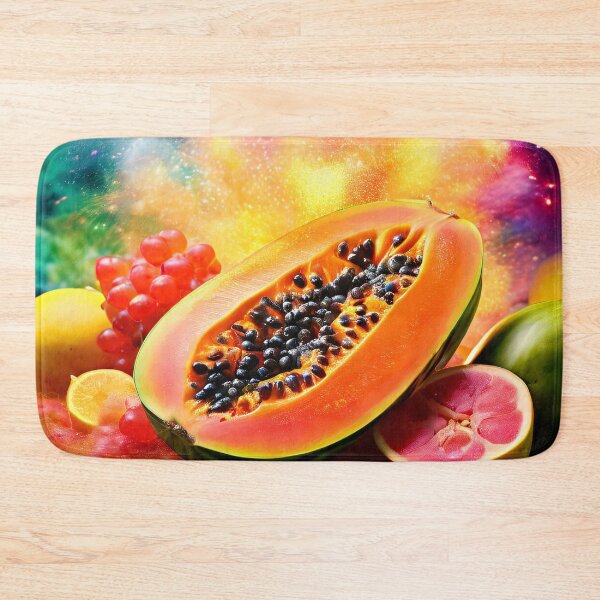 Item preview, Exotic fruits in front of a colorful fireworks display designed and sold by Mianku | Für das Leben.