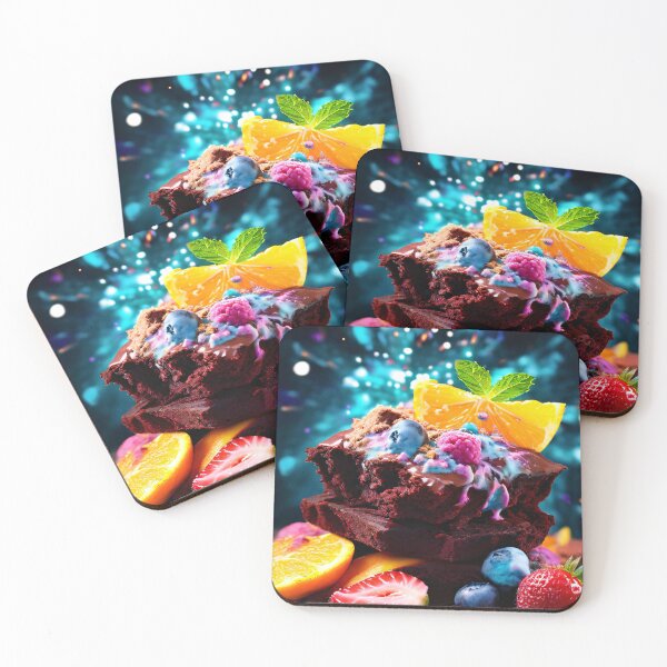 Item preview, Colorful brownie tower with fruit designed and sold by Mianku | Für das Leben.