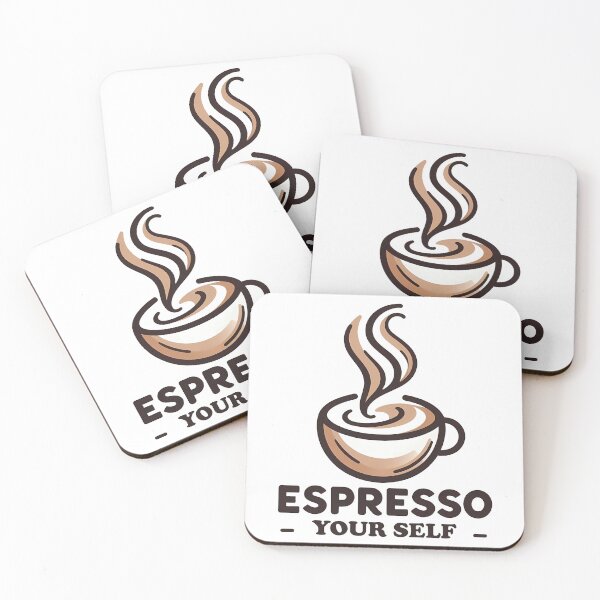 Item preview, Espresso Yourself Coffee Lover Humor Art Design designed and sold by DrawDrip.