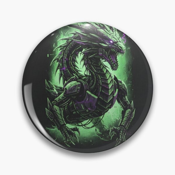 Item preview, CyberToxic: Neon Mech Dragon Awakening designed and sold by JanRizz.
