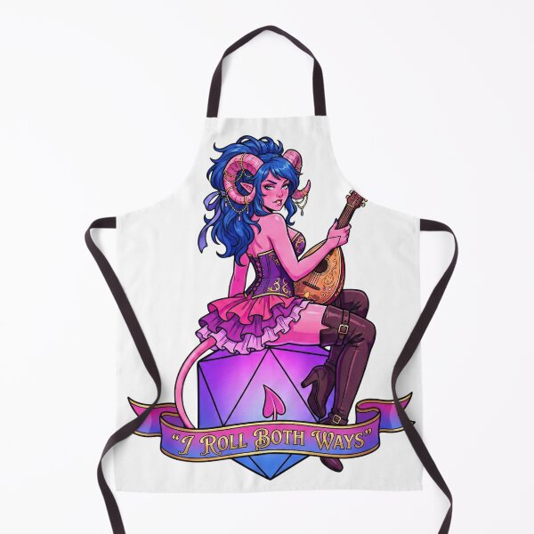 Item preview, I Roll Both Ways: Bisexual Pride Tiefling Bard designed and sold by SkinnyFlatWhite.