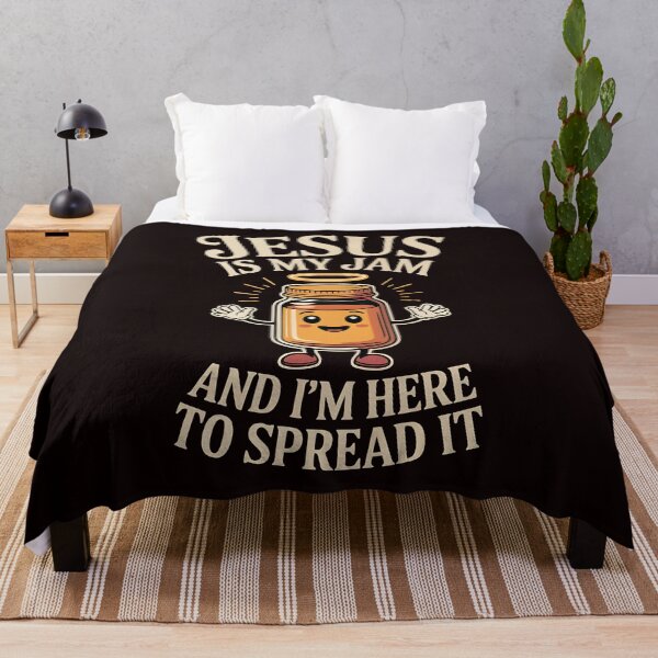 Item preview, Jesus Is My Jam and I`m Here to Spread It – Faith Filled Funny Saying designed and sold by Redgiant87x.