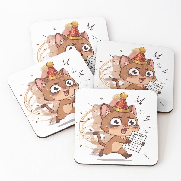 Item preview, Abyssinian Cat Speed Resolution New Year Chibi Funny Fast Cat Sarcastic Holiday designed and sold by GiftsForge.