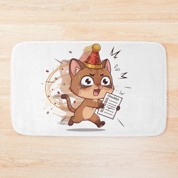 Item preview, Abyssinian Cat Speed Resolution New Year Chibi Funny Fast Cat Sarcastic Holiday designed and sold by GiftsForge.