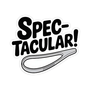 Artwork thumbnail, SPEC-TACULAR! – Medical Humor Sticker | Optometry / Lab Tech / Radiology Pun by WittyHolidayPrints – Retro Meme Tees
