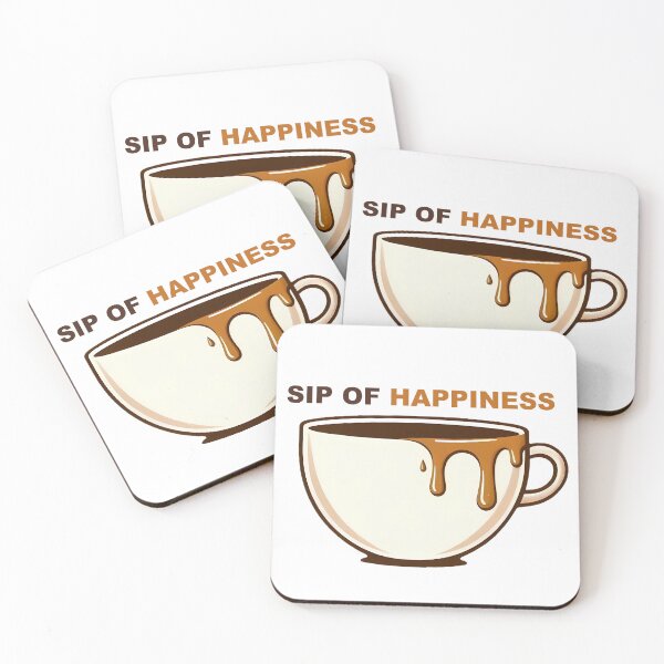 Item preview, Sip Happiness Coffee Lover Positive Vibes Art designed and sold by DrawDrip.
